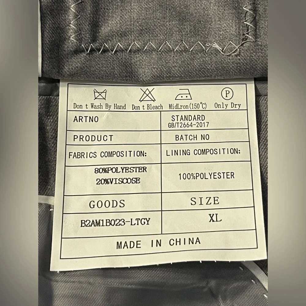 NWT- Kudmol Mens 2 Piece Slim Fit Casual One Button Suit SIZE: XL - Picture 10 of 10